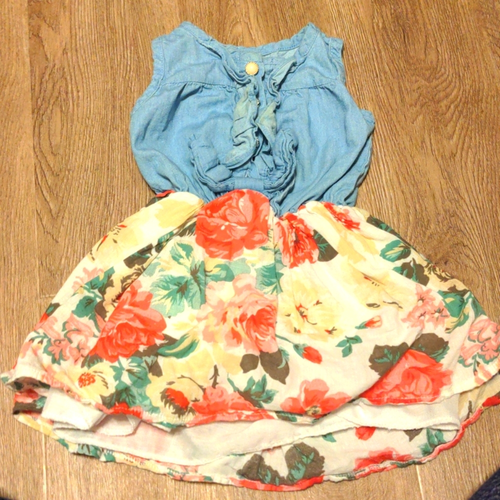Floral Jean Dress